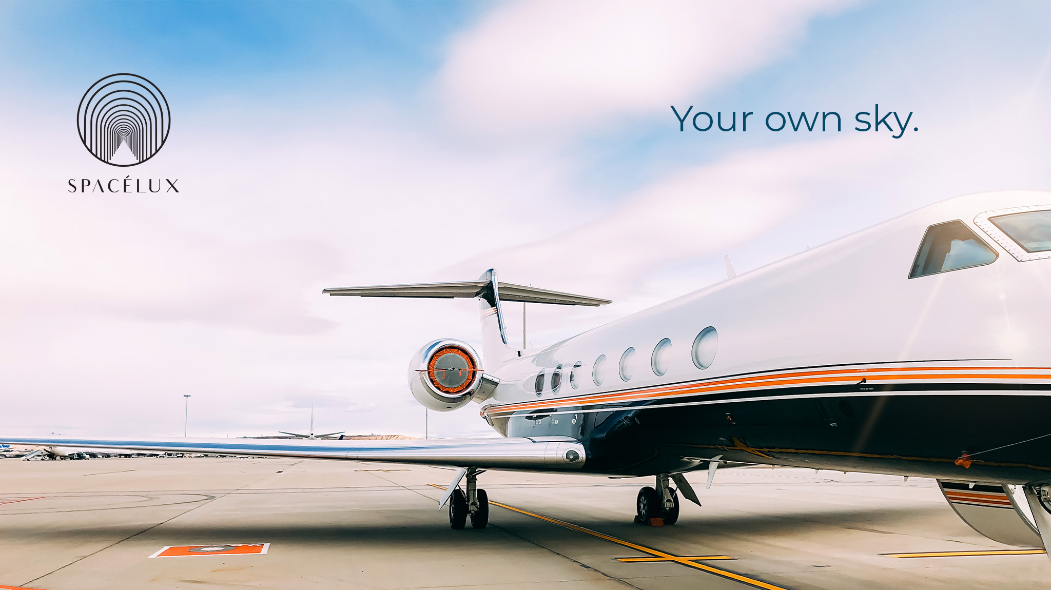 Spacelux Landing Page private jet